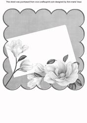 Magnolia Silver 8in Scallop Insert Panel 1 Sheet