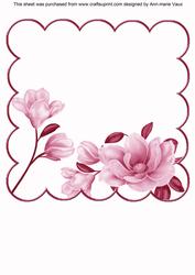 Magnolia Cerise 8in Scallop Insert Panel 2 Sheet