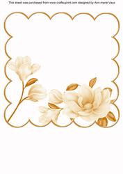 Magnolia Cream2 8in Scallop Insert Panel 2 Sheet