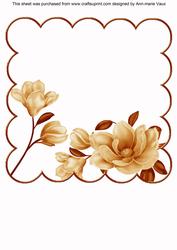 Magnolia Vintage Tea 8in Scallop Insert Panel 2 Sheet