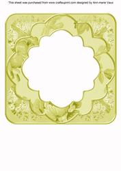Rosette Style 1 Creamy Lemon 8in Scallop Insert Panel Sheet