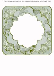 Rosette Style 1 Dove 8in Scallop Insert Panel Sheet