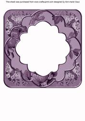 Rosette Style 1 Lilac 8in Scallop Insert Panel Sheet
