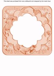 Rosette Style 1 Pink 8in Scallop Insert Panel Sheet