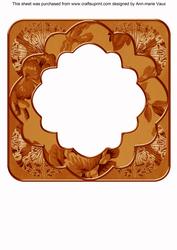 Rosette Style 1 Vintage Tea 8in Scallop Insert Panel Sheet