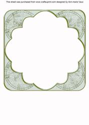 Rosette Style 2 Dove 8in Scallop Insert Panel Sheet