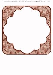 Rosette Style 2 Dusky Pink 8in Scallop Insert Panel Sheet