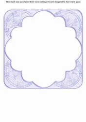 Rosette Style 2 Pale Blue 8in Scallop Insert Panel Sheet