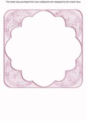 Rosette Style 2 Pale Lilac 8in Scallop Insert Panel Sheet
