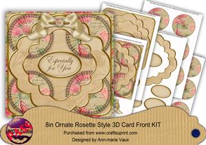 Cream Sweetpea Especially for You 3D Rosette 8in Kit