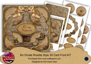 Duotone Vtea Car for My Husband 3D Rosette 8in Kit