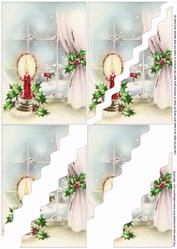 Christmas Candle in the Window Wavy Corner Side Stacker