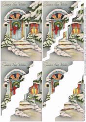 Christmas Front Door Wavy Corner Side Stacker