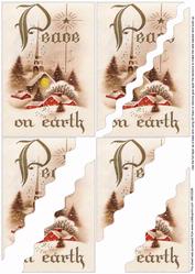 Christmas Peace on Earth Wavy Corner Side Stacker