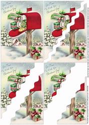 Christmas Postbox Wavy Corner Side Stacker