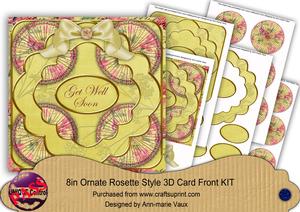 Lemon Sweetpea Get Well Soon 8in 3D Rosette Kit