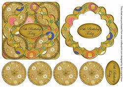 Gold Oriental Flower 16th Birthday 3D Rosette Step by Step