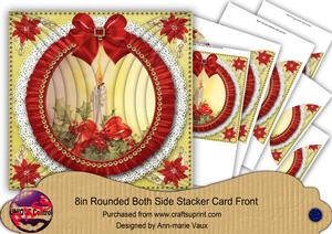 Single Candle3 Ruffle 8in Round Side Stacker Cf Kit