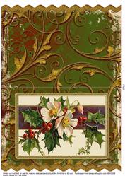 Christmas Roses Wavy Edge Card