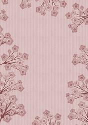 Dusky Pink Stripe Blossom Edge A4 Backing Paper