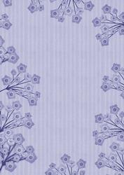 Blue Stripe Blossom Edge A4 Backing Paper