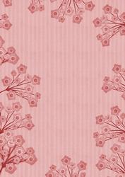 Red Stripe Blossom Edge A4 Backing Paper