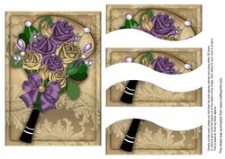 Lilac Gold Fan 7x5in Swirvey Top Bottom Stacker