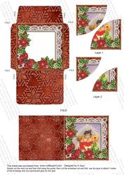 Carol Singers Red Mini Card Envelope Duo Stacker Aio