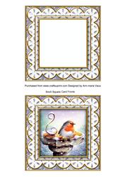 Blue Robin Flake Anglaise 5in Card Front and Shaker Frame