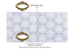 Blue Robin Flake2 Plain 5in Cut and Fold Card