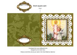 Candle Angel Anglaise 5in Picture Cut and Fold Card