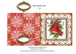 Christmas Bells Anglaise 5in Picture Cut and Fold Card