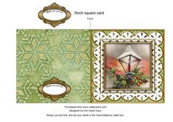 Christmas Lantern Gr Anglaise 5in Picture Cut and Fold Card