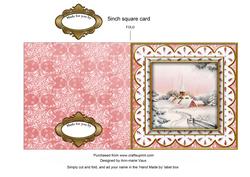 Pink Church Anglaise 5in Picture Cut and Fold Card