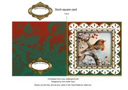 Red Robin Dark Anglaise 5in Picture Cut and Fold Card