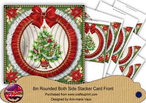 Elegant Tree 1 Ruffle 8in Rounded Side Stacker