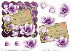 Purple Magnolia Your Engagement 6in Scallop Step by Step