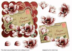 Red Magnolia Your Engagement 6in Scallop Step by Step