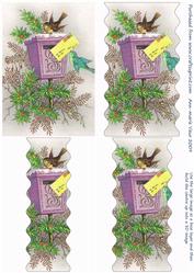 Christmas Post Box Wavy Centre Stacker