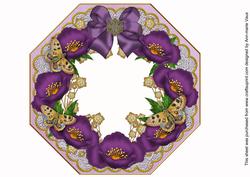 Purple Poppy Lace Octagon 8inch Frame Sheet