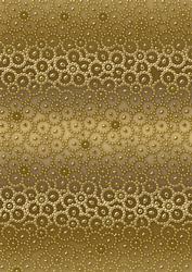 Gold Metallic Beaded Flower A4 Backing Paper