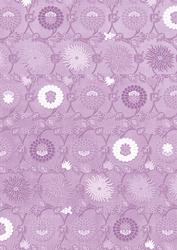 Lilac Oriental Flowers A4 Backing Paper