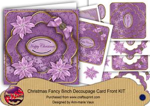 Lilac Poinsettia Flake Happy Christmas Fancy 8in Cf Kit