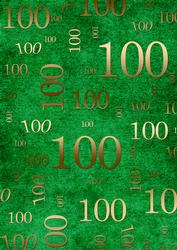 Dark Green Gold 100 Birthday A4 Backing Paper