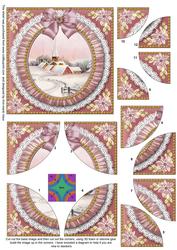 Pink Church Ruffle 5in Quad Round Corner Stacker