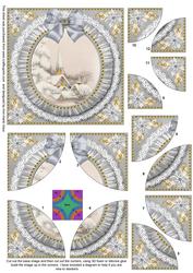 Ice Church Ruffle 5in Quad Round Corner Stacker