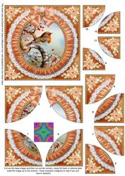 Red Robin Ruffle 5in Quad Round Corner Stacker