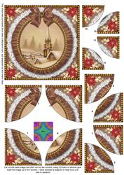 Snow Steeple Ruffle 5in Quad Round Corner Stacker