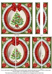Elegant Tree Ruffle 5in Side Stacker Card Front