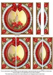 Single Candle Ruffle 5in Side Stacker Card Front